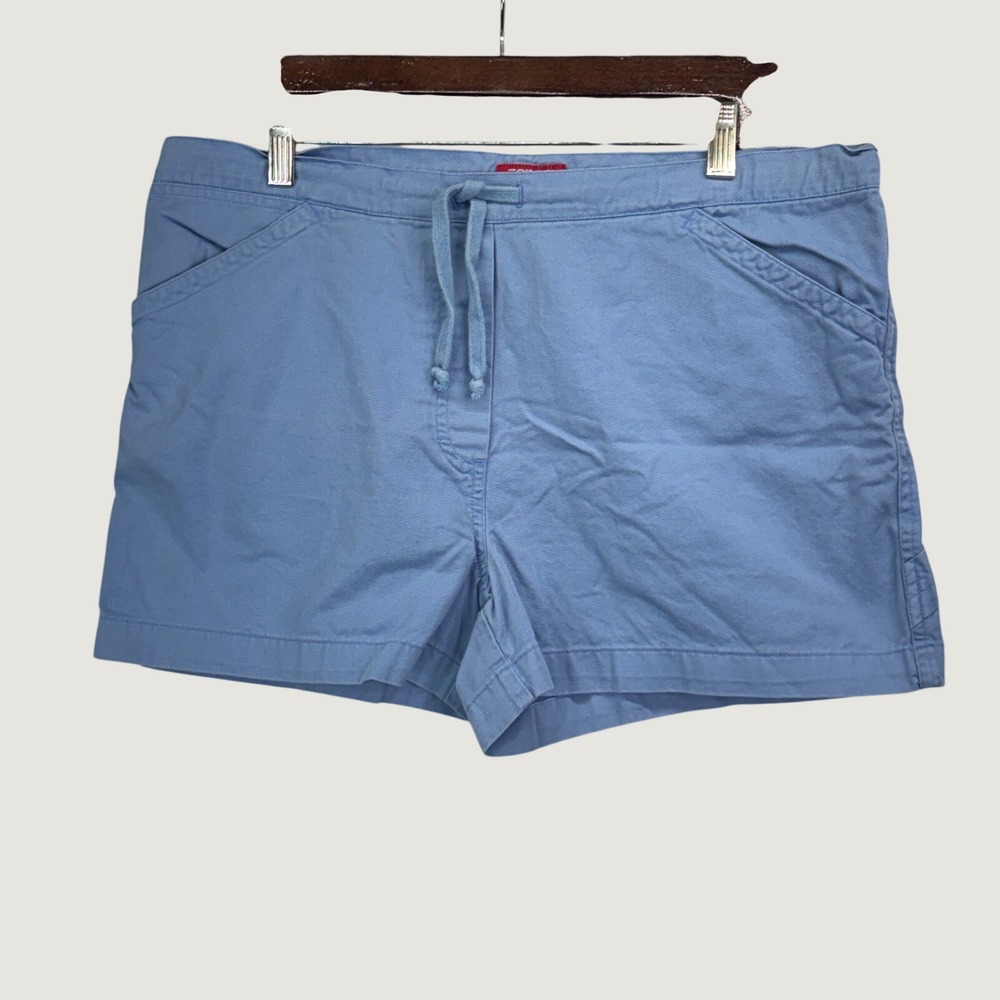 Esprit Cotton Drawstring Shorts‎ Size 5/6 Blue Y2K Retro Utilitarian Casual